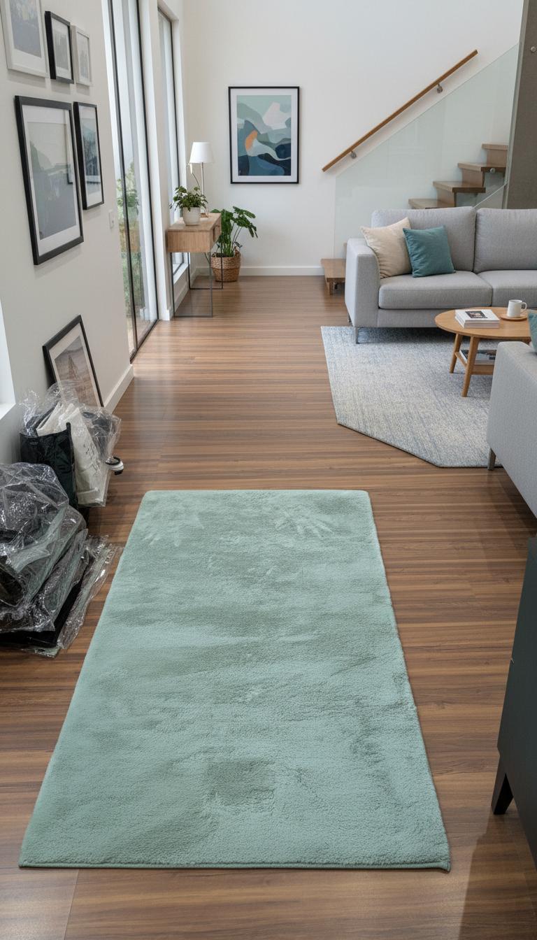 Elegant Soft Weave Mint Carpet Runner - 80 cm x 150 cm