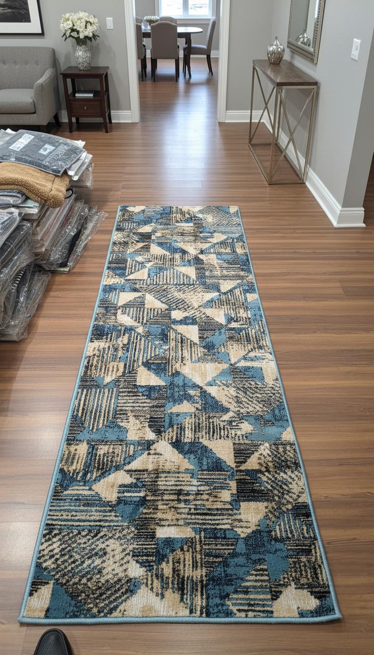 Stylish Geometric Carpet Runner - 60 cm x 180 cm