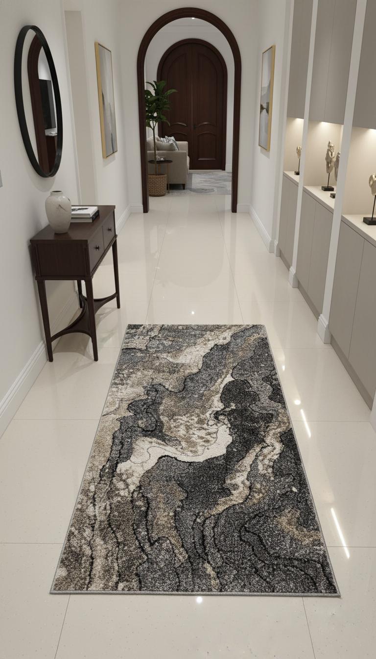 Premium Geometric Pattern Carpet Runner - 80x150 cm