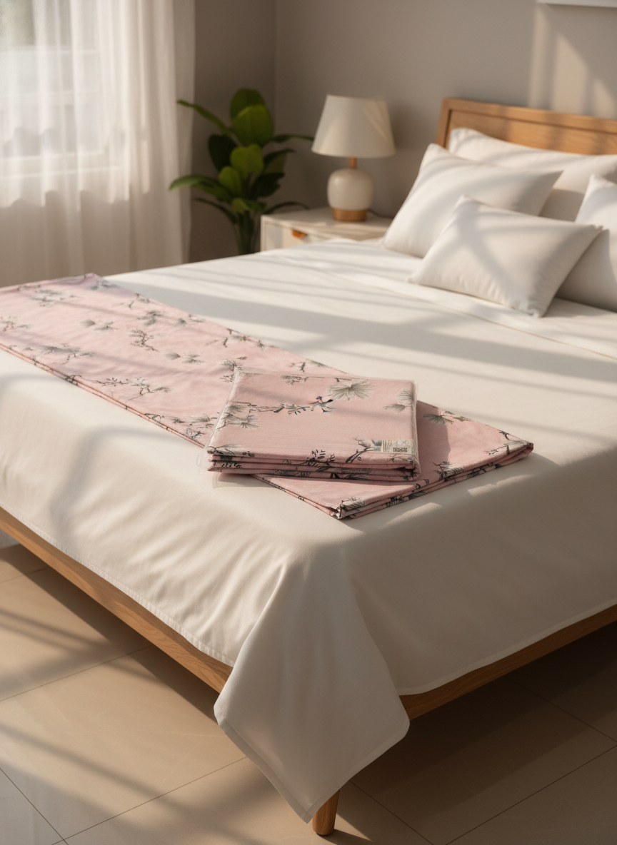 Floral Pink Bedsheet for a Cozy Bedroom