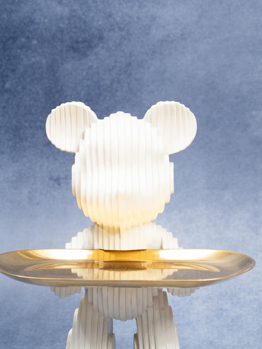 Elegant Teddy Tray Showpiece for Home Decor