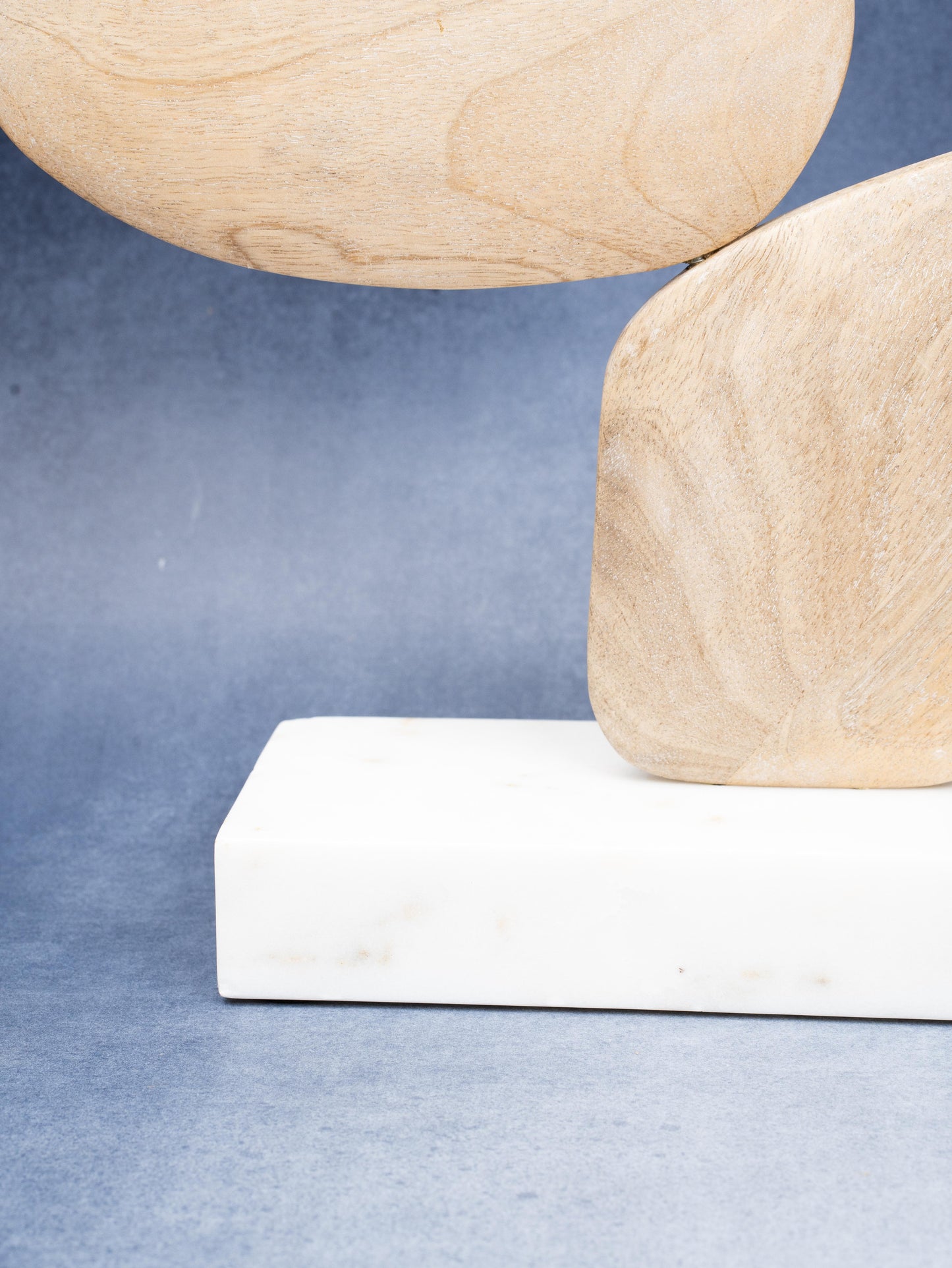 Elegant Wooden Sculpture on Marble Base