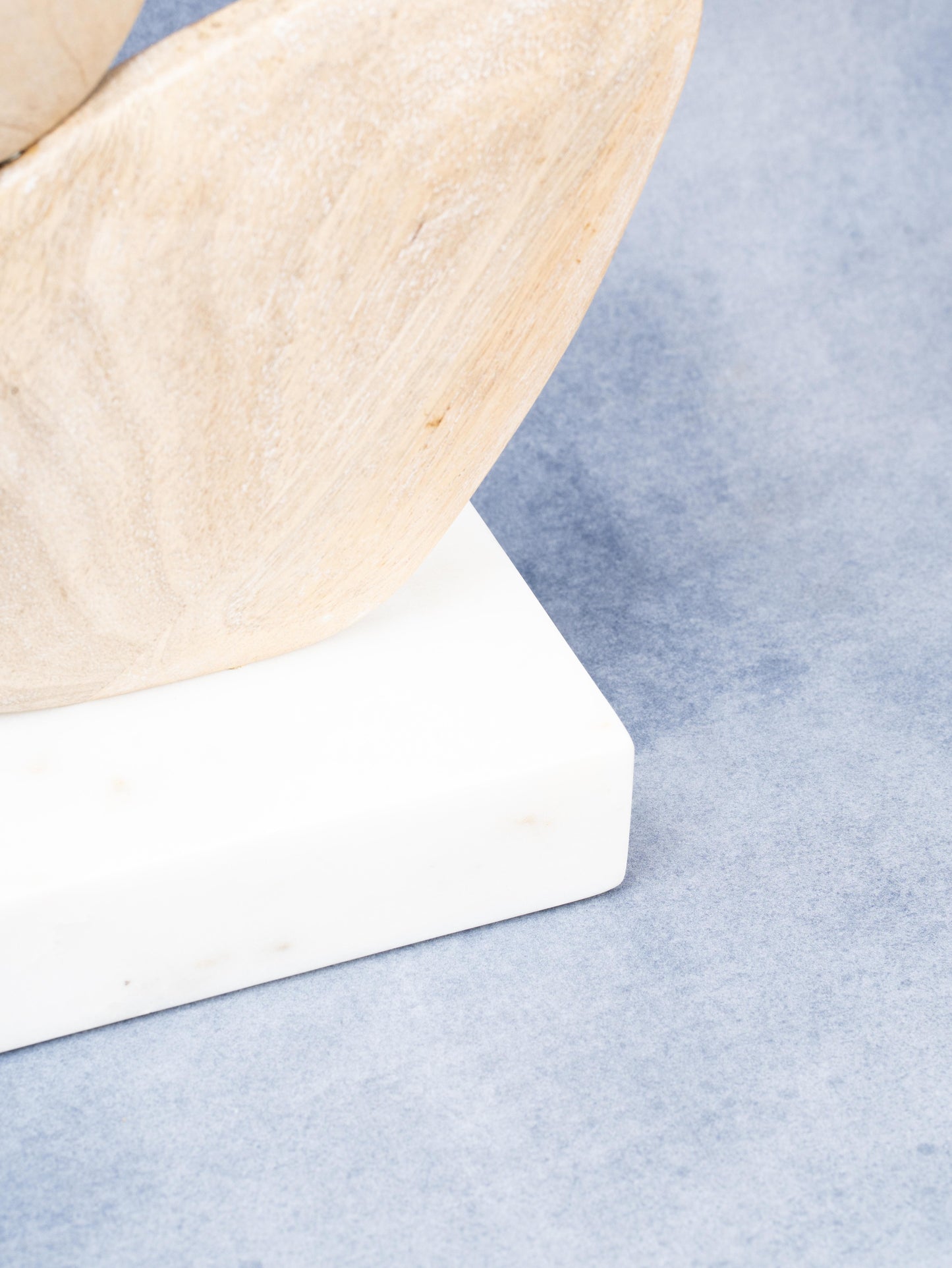 Elegant Wooden Sculpture on Marble Base