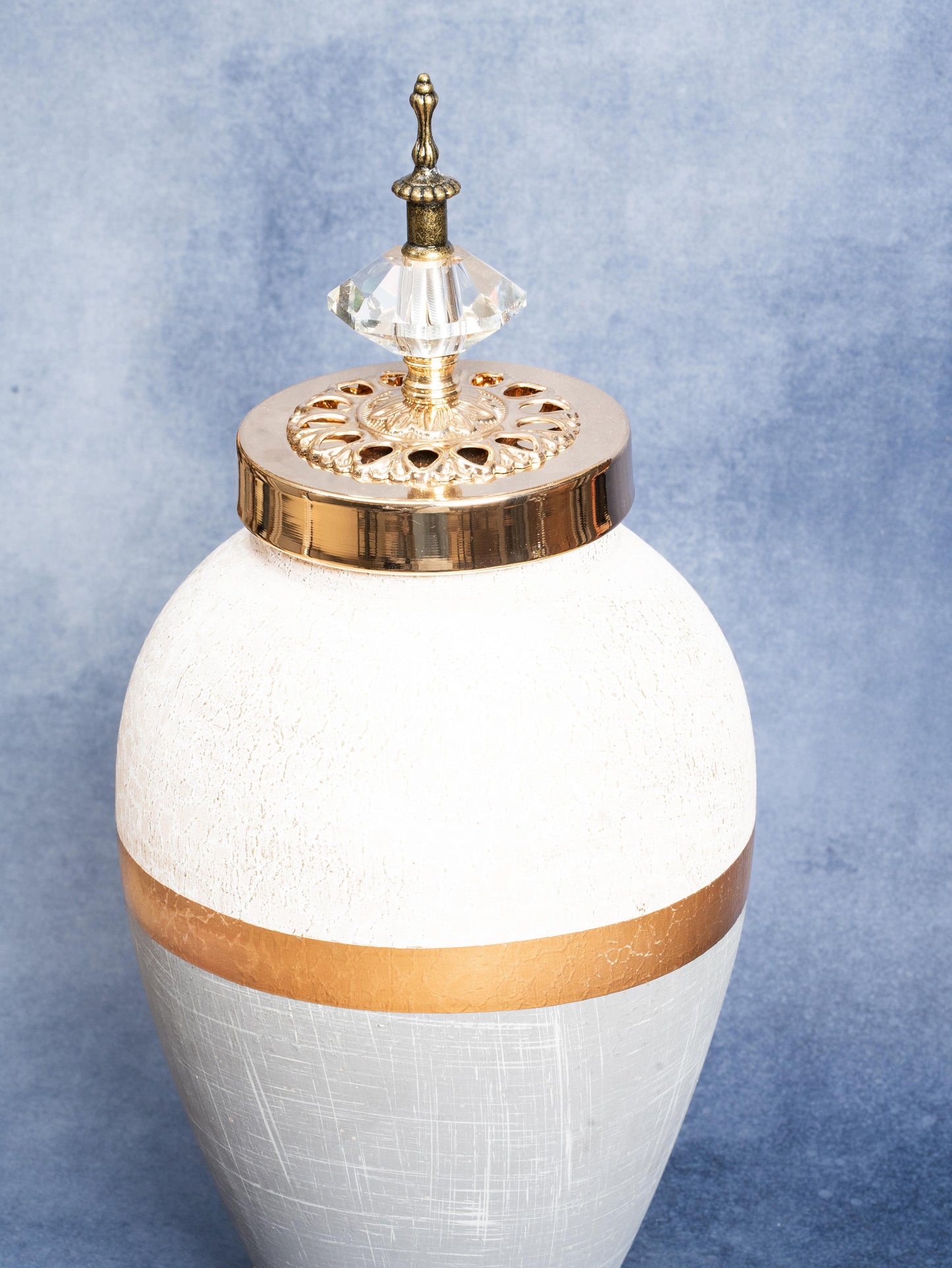 Elegant Decorative Vase with Golden Accents