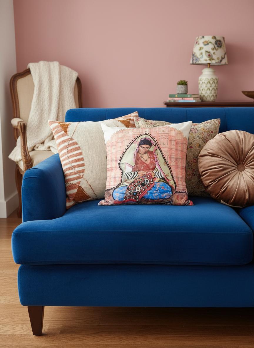 Elegant 18x18 Cushion Cover - Vibrant Design