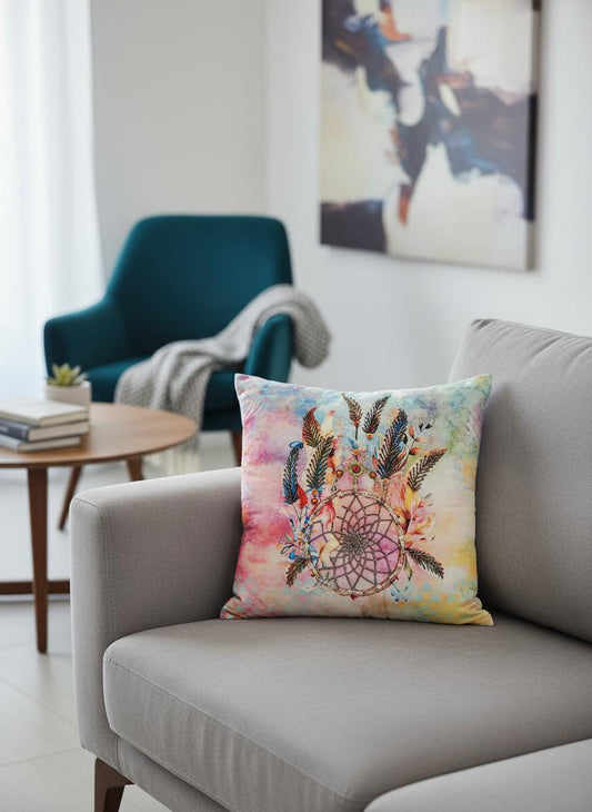 Colorful Dreamcatcher Cushion Cover 16x16