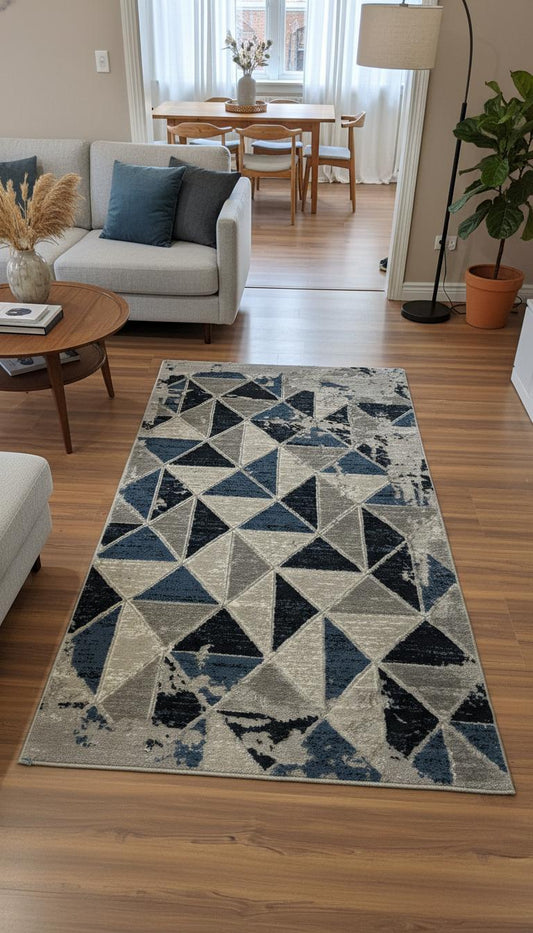 Premium Geometric Design Carpet Runner - 80 cm x 150 cm