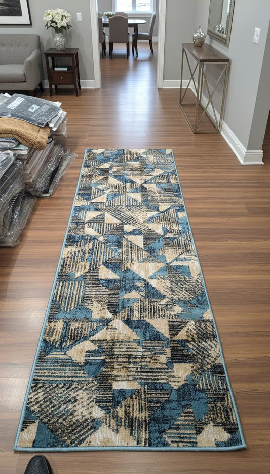 Stylish Geometric Carpet Runner - 60 cm x 180 cm