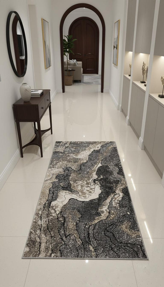 Premium Geometric Pattern Carpet Runner - 80x150 cm