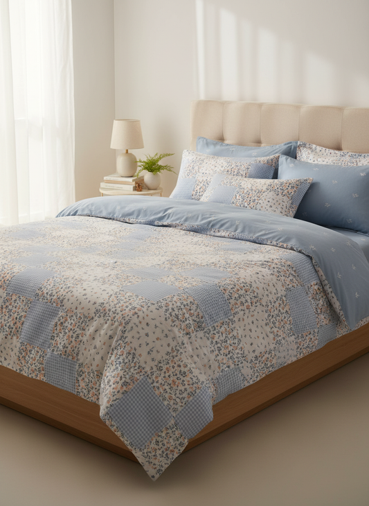 Floral Patchwork Double Bedsheet