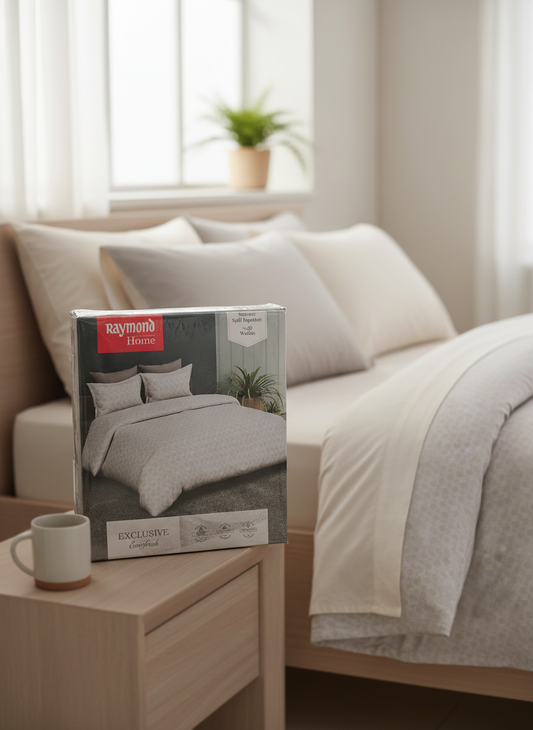 Raymond Home Double Bedsheet - Spill Resistant & Comfortable