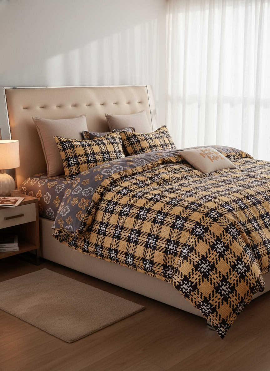 Stylish Double Bedsheet with Modern Pattern