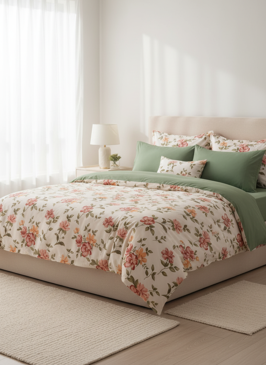 Floral Double Bedsheet Set