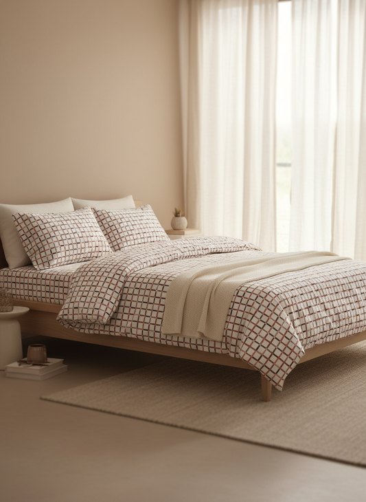 Stylish Double Bedsheet with Geometric Pattern