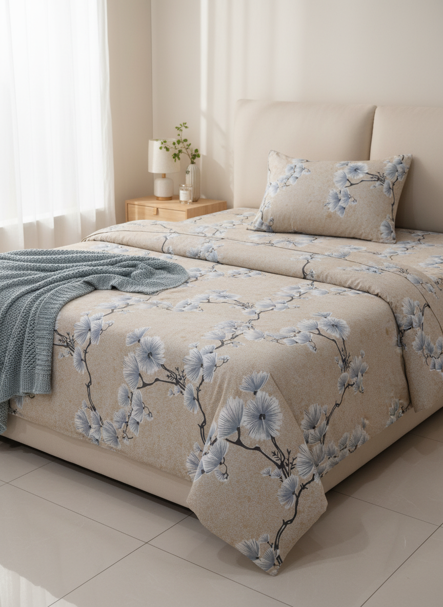 Floral Pattern Cotton Bedsheet
