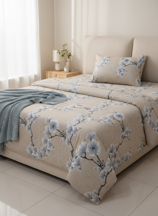 Floral Pattern Cotton Bedsheet