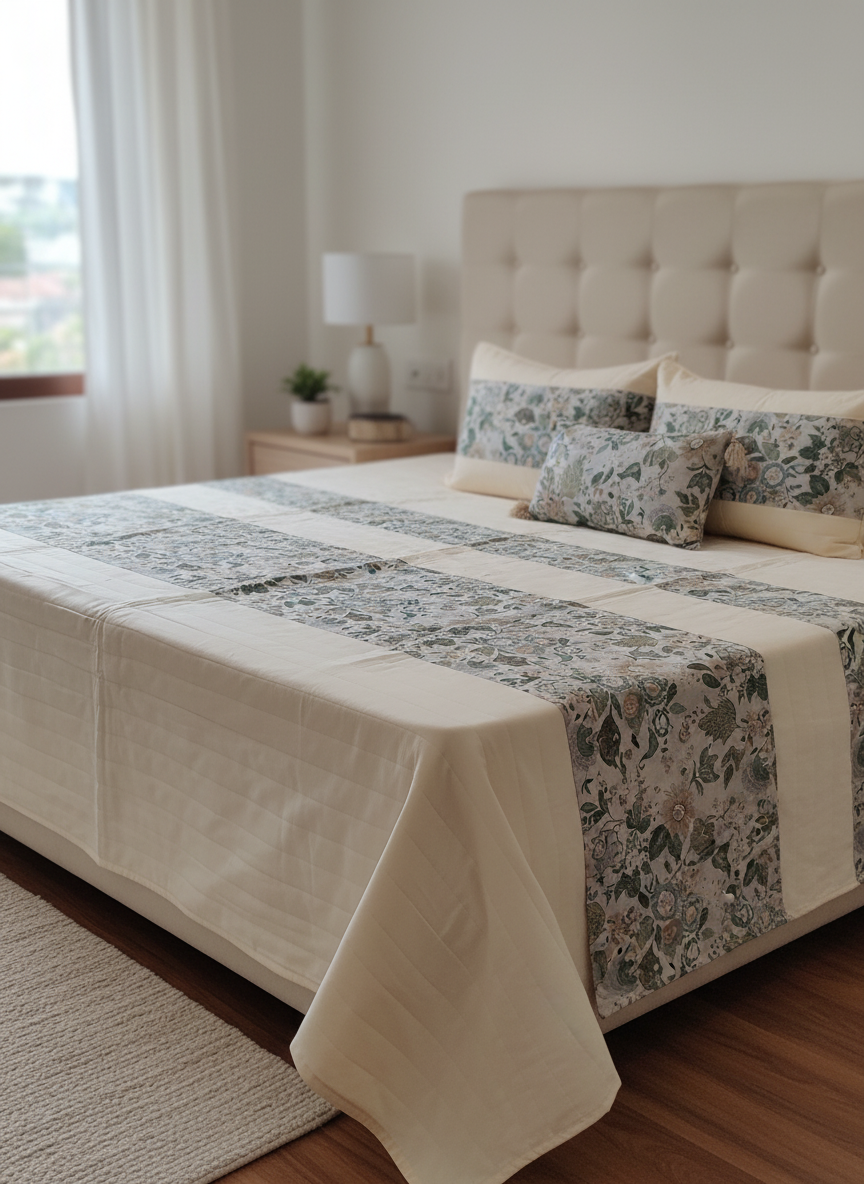 Elegant Floral Bed Cover Set