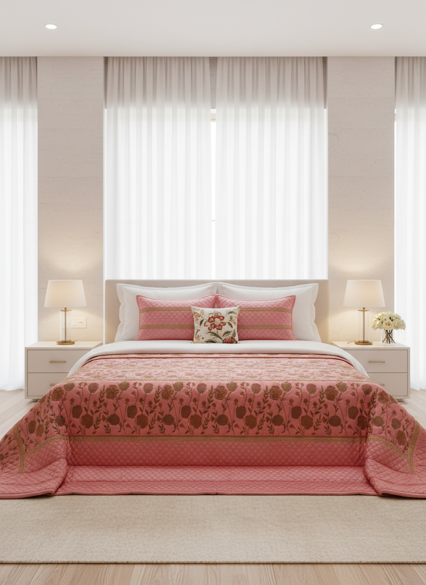 Flora Diamond Wedding Bedding Set
