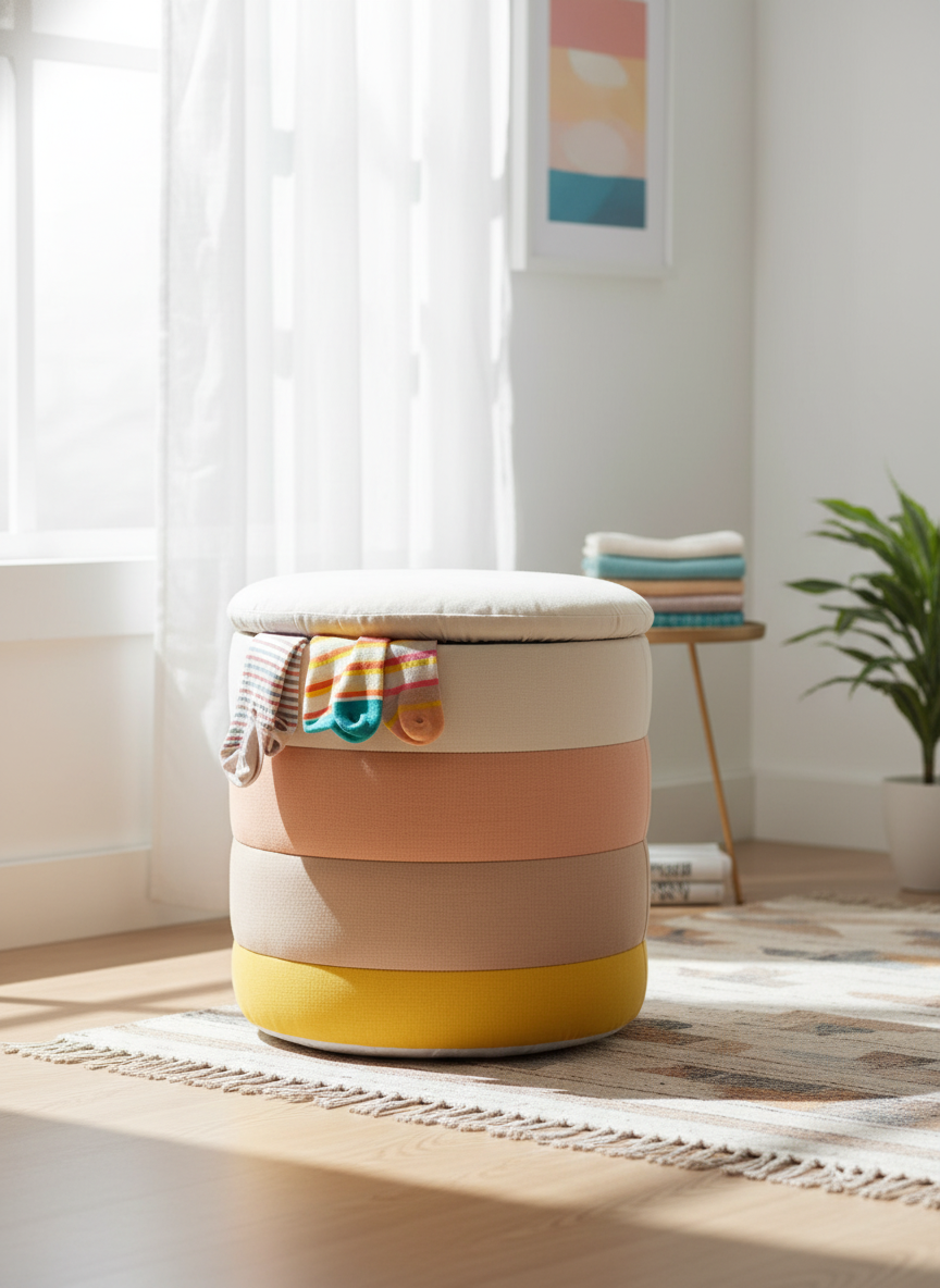 Versatile Laundry Bag and Cushioned Chair