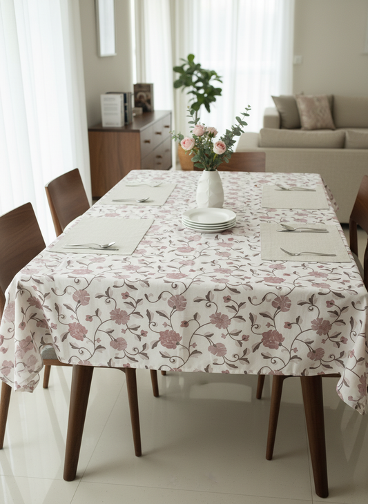 Floral Table Cover 60x90 - Elegant Design for Your Dining Space