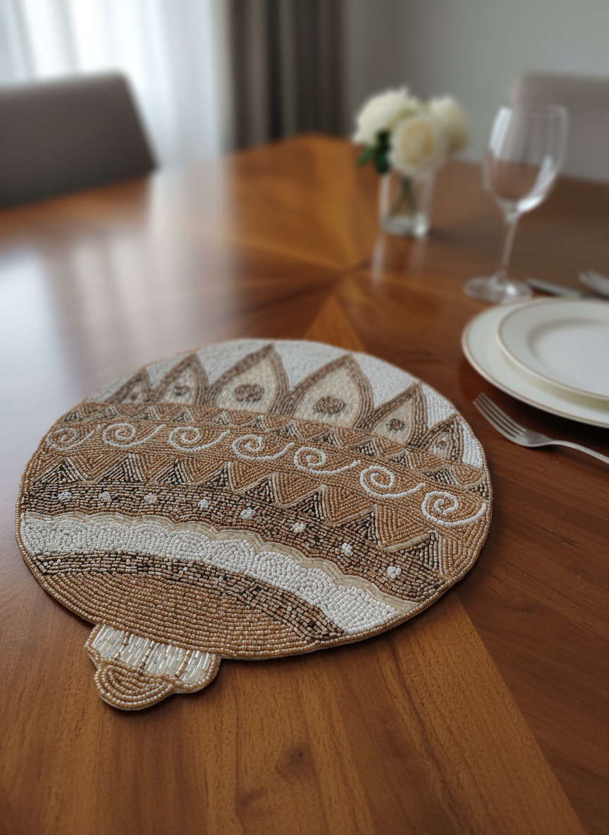 Elegant Beaded Table Mat